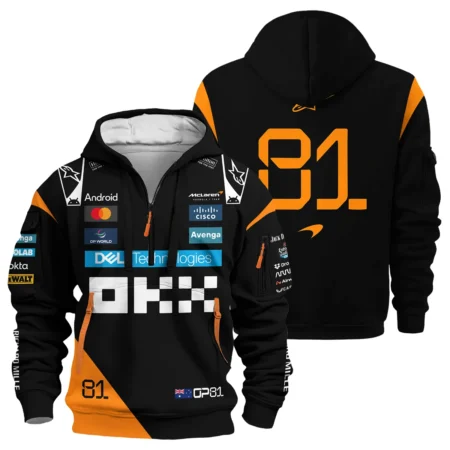 Oscar Piastri McLaren Formula One Exclusive Hoodie Half Zipper BLF1180525A4HDF