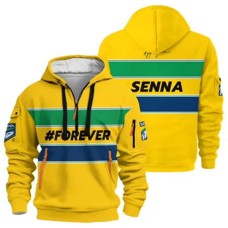 Forever Senna Formula One Exclusive Hoodie Half Zipper BLF1190525A1HDF