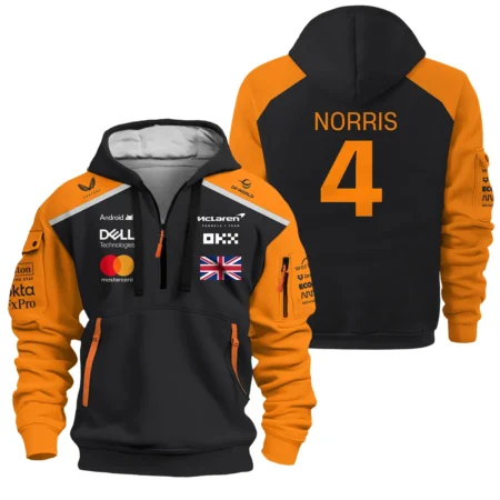 Lando Norris McLaren Formula One Exclusive Logo Hoodie Half Zipper BLF1290325A2MCLHDF