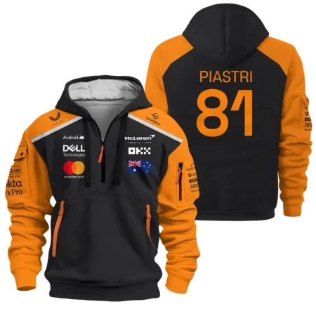 Oscar Piastri McLaren Formula One Exclusive Logo Hoodie Half Zipper BLF1290325A4MCLHDF