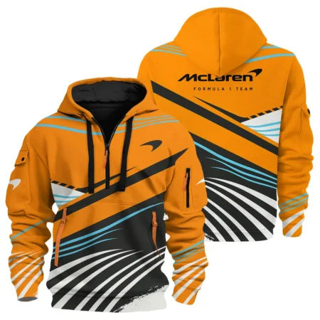 Waves Pattern McLaren F1 Exclusive Hoodie Half Zipper BLF131525A1HDF