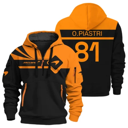 Oscar Piastri McLaren F1 Exclusive Logo Hoodie Half Zip BLMCL5525A33HZ Oscar Piastri McLaren F1 Exclusive Logo Hoodie Half Zip BLMCL5525A33HZ