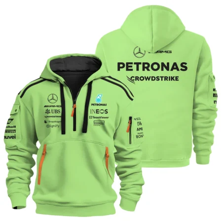 Mercedes-AMG Petronas F1 Exclusive Logo Hoodie Half Zip BLMER6525A43HZ Mercedes-AMG Petronas F1 Exclusive Logo Hoodie Half Zip BLMER6525A43HZ