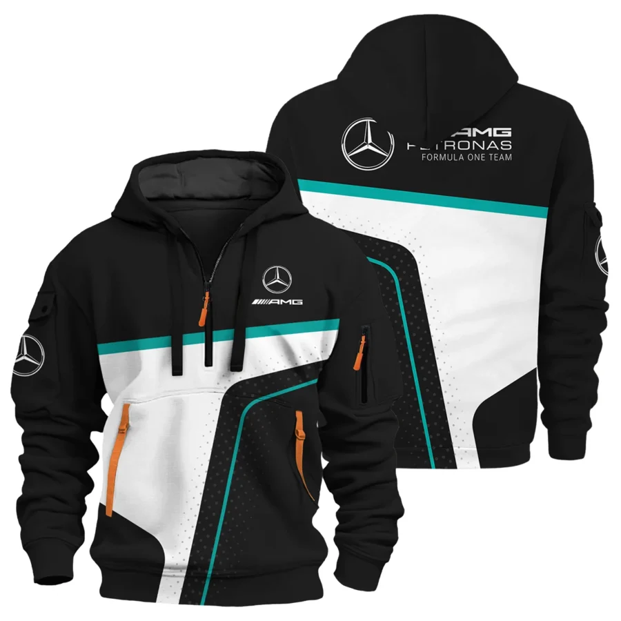 Limited Edition Mercedes-AMG Petronas F1 Exclusive Logo Hoodie Half Zip BLMER6525A53HZ