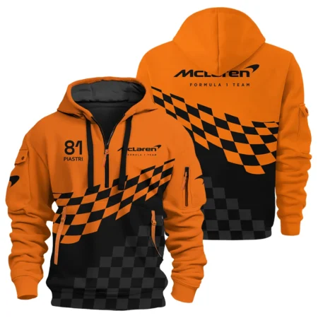Oscar Piastri McLaren F1 Exclusive Logo Hoodie Half Zip BLOP10425A13HZ Oscar Piastri McLaren F1 Exclusive Logo Hoodie Half Zip BLOP10425A13HZ
