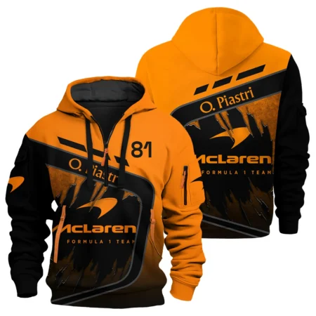 Oscar Piastri McLaren F1 Exclusive Logo Hoodie Half Zip BLOP3425A13HZ Oscar Piastri McLaren F1 Exclusive Logo Hoodie Half Zip BLOP3425A13HZ