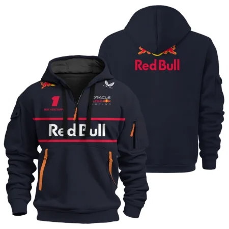Max Verstappen Red Bull Racing F1 Exclusive Logo Hoodie Half Zip BLRBR10525A13HZ Max Verstappen Red Bull Racing F1 Exclusive Logo Hoodie Half Zip BLRBR10525A13HZ
