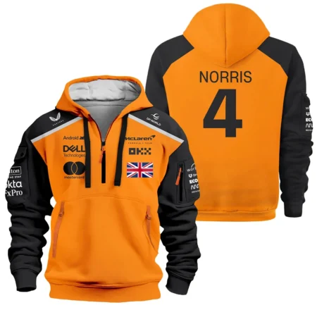 Lando Norris McLaren Formula One Exclusive Logo Hoodie Half Zipper BLF1290325A1MCLHDF