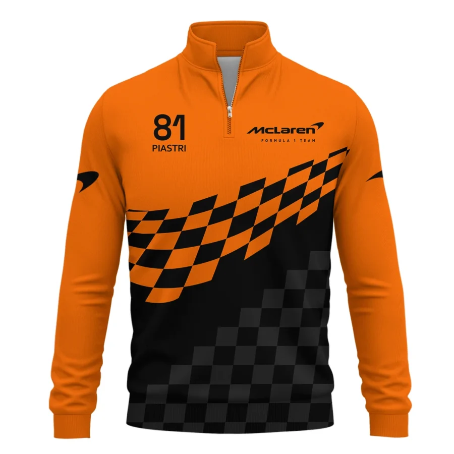 Oscar Piastri McLaren F1 Quarter-Zip Sweatshirt All Over Prints BLOP10425A1QTZ