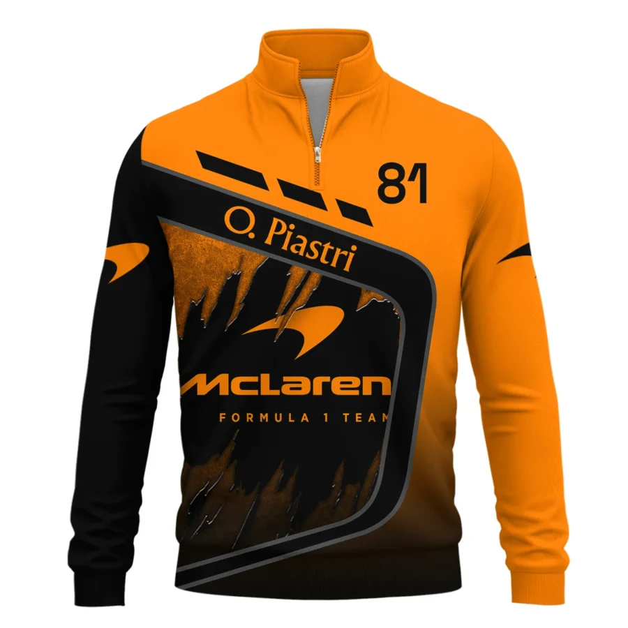 Oscar Piastri McLaren F1 Quarter-Zip Sweatshirt All Over Prints BLOP3425A1QTZ