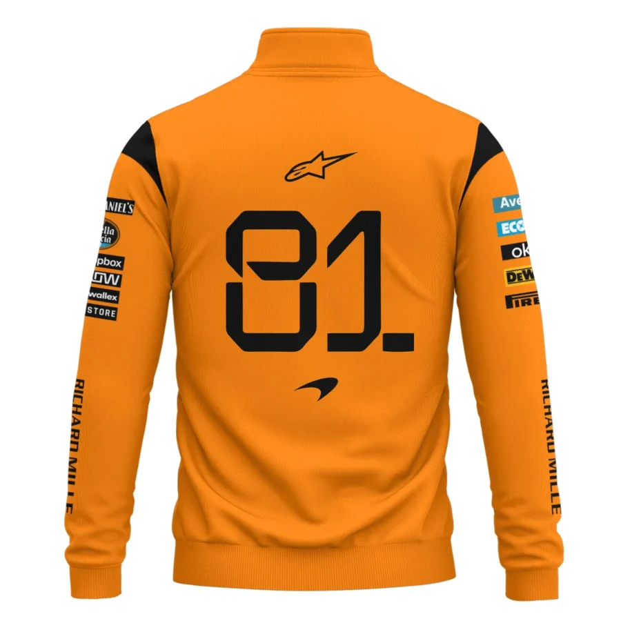 Oscar Piastri McLaren Formula One Exclusive Quarter-Zip Sweatshirt BLF1180525A3QZS