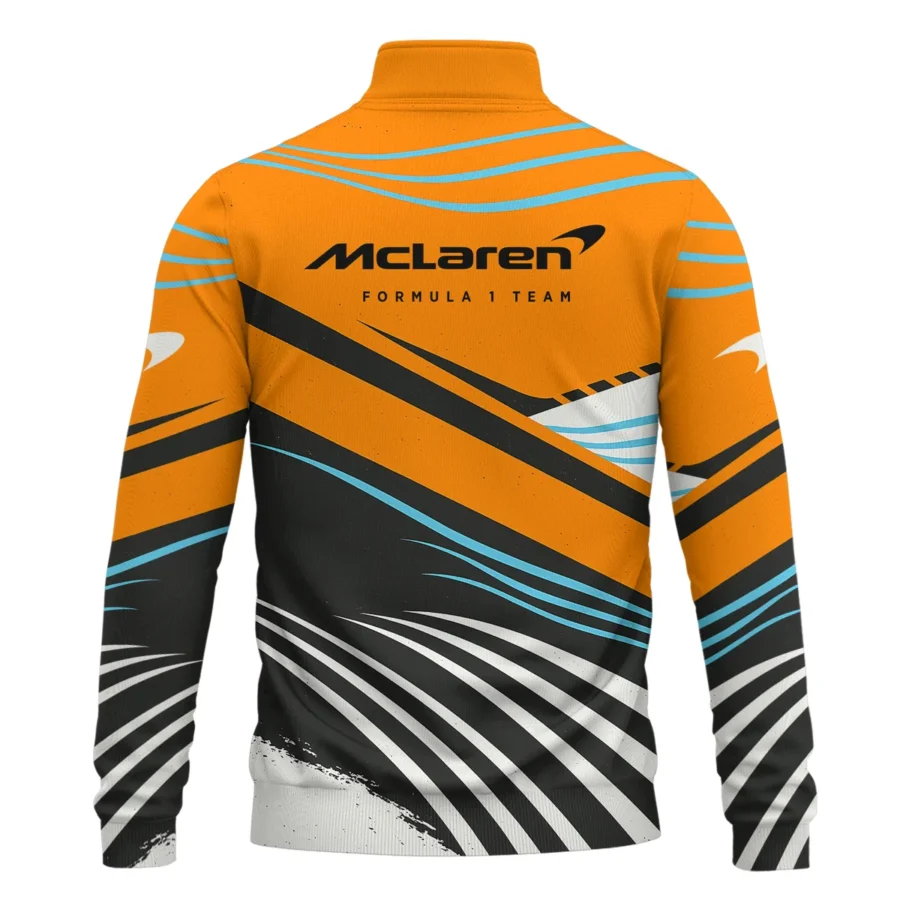 Waves Pattern McLaren F1 Exclusive Quarter-Zip Sweatshirt BLF131525A1QZS