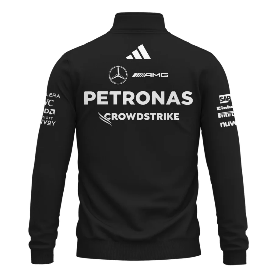 2025 Team Mercedes-AMG Petronas F1 Quarter-Zip Sweatshirt All Over Prints BLMER6525A1QTZ