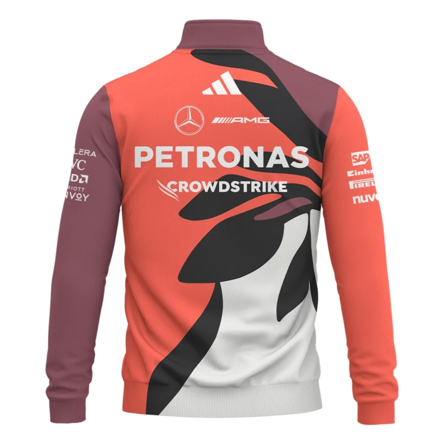 2025 Miami Floral Mercedes-AMG Petronas F1 Quarter-Zip Sweatshirt All Over Prints BLMER6525A3QTZ