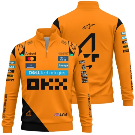 Lando Norris McLaren Formula One Exclusive Quarter-Zip Sweatshirt BLF1180525A1QZS