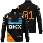 Oscar Piastri McLaren Formula One Exclusive Quarter-Zip Sweatshirt BLF1180525A4QZS