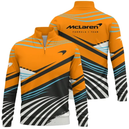 Waves Pattern McLaren F1 Exclusive Quarter-Zip Sweatshirt BLF131525A1QZS