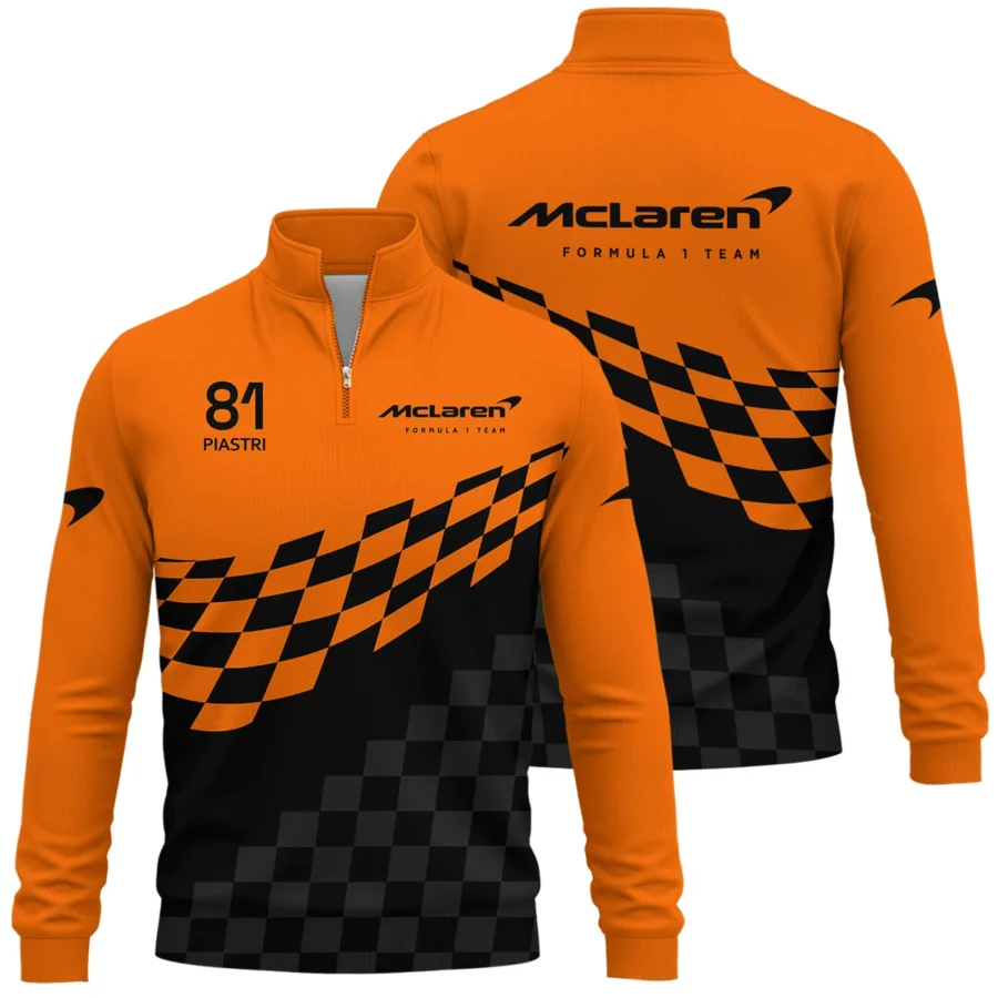 Oscar Piastri McLaren F1 Quarter-Zip Sweatshirt All Over Prints BLOP10425A1QTZ