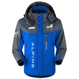Mercedes F1 Team Exclusive Logo Outdoor Plush Charging Suit Waterproof Windproof Jacket Detachable Hood BLF130525A1MER