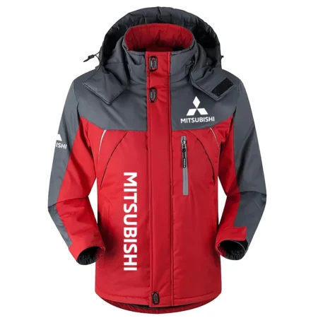 Mitsubishi Exclusive Logo Outdoor Plush Charging Suit Waterproof Windproof Jacket Detachable Hood BLC21525A1MIS