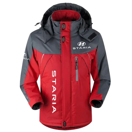 Staria Exclusive Logo Outdoor Plush Charging Suit Waterproof Windproof Jacket Detachable Hood BLC21525A1SRA