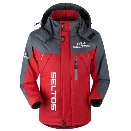 Seltos Exclusive Logo Outdoor Plush Charging Suit Waterproof Windproof Jacket Detachable Hood BLC21525A1STS