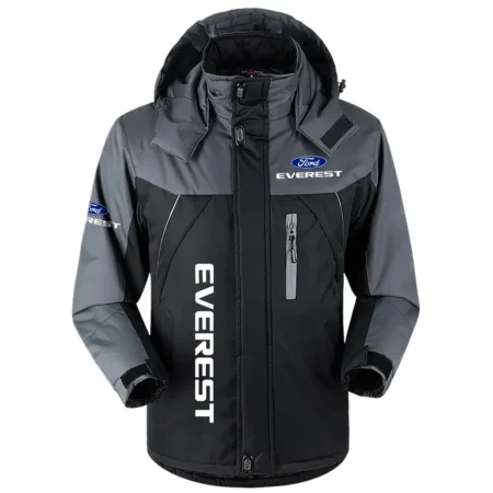 Everest Exclusive Logo Outdoor Plush Charging Suit Waterproof Windproof Jacket Detachable Hood BLC21525A1EVT