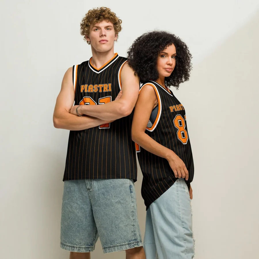 Oscar Piastri McLaren F1 Basketball Jersey BLF18525C1LBX - Pinstripe