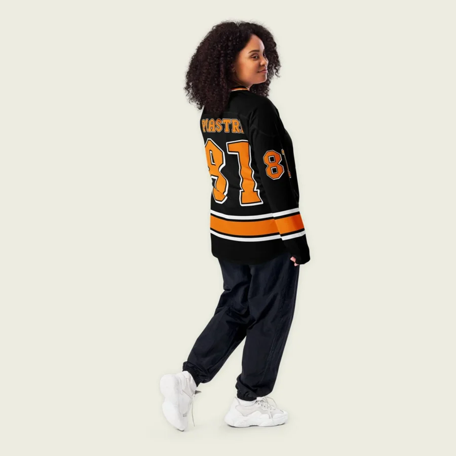 Oscar Piastri McLaren F1 V Neck Hockey Jersey BLF18525A1HJY - Black