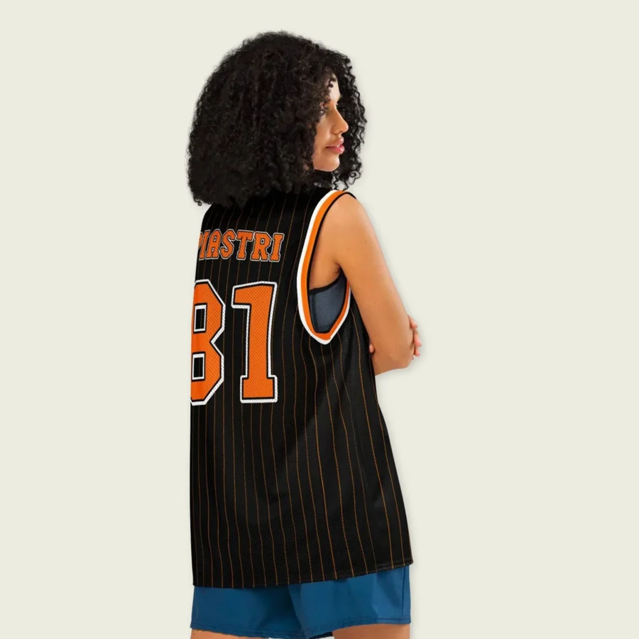 Oscar Piastri McLaren F1 Basketball Jersey BLF18525C1LBX - Pinstripe