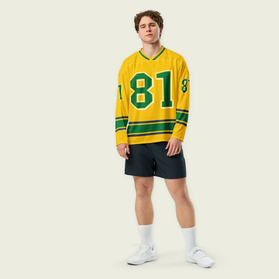 Oscar Piastri McLaren F1 V Neck Hockey Jersey BLF18525A3HJY - Green Gold