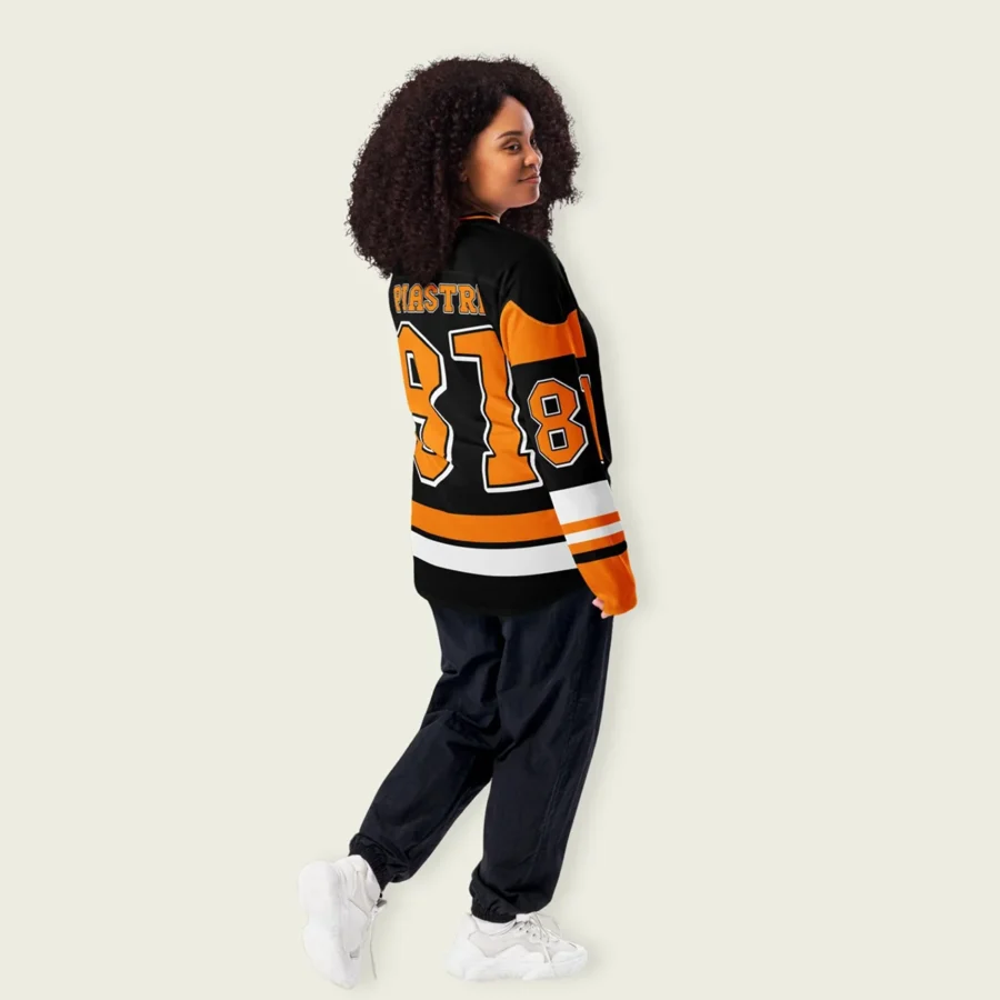 Oscar Piastri McLaren F1 V Neck Hockey Jersey BLF18525A2HJY - Black Papaya