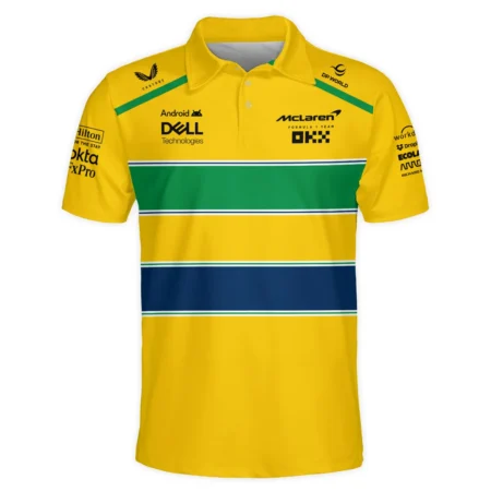Ayrton Senna The Racing Legend McLaren F1 Exclusive Polo Shirt BLF13625A1PL