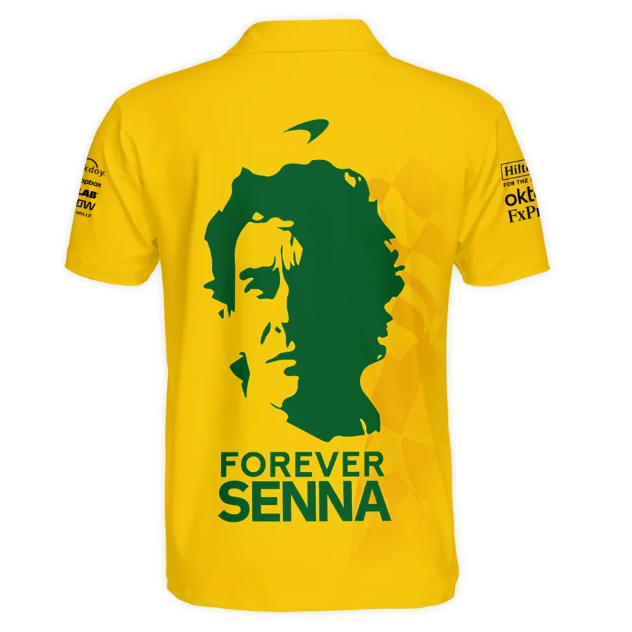 Forever Ayrton Senna McLaren F1 Exclusive Polo Shirt BLF13625A2PL