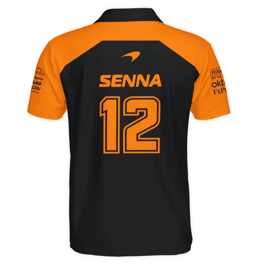 Ayrton Senna The Racing Legend McLaren F1 Exclusive Polo Shirt BLF16625A1PL