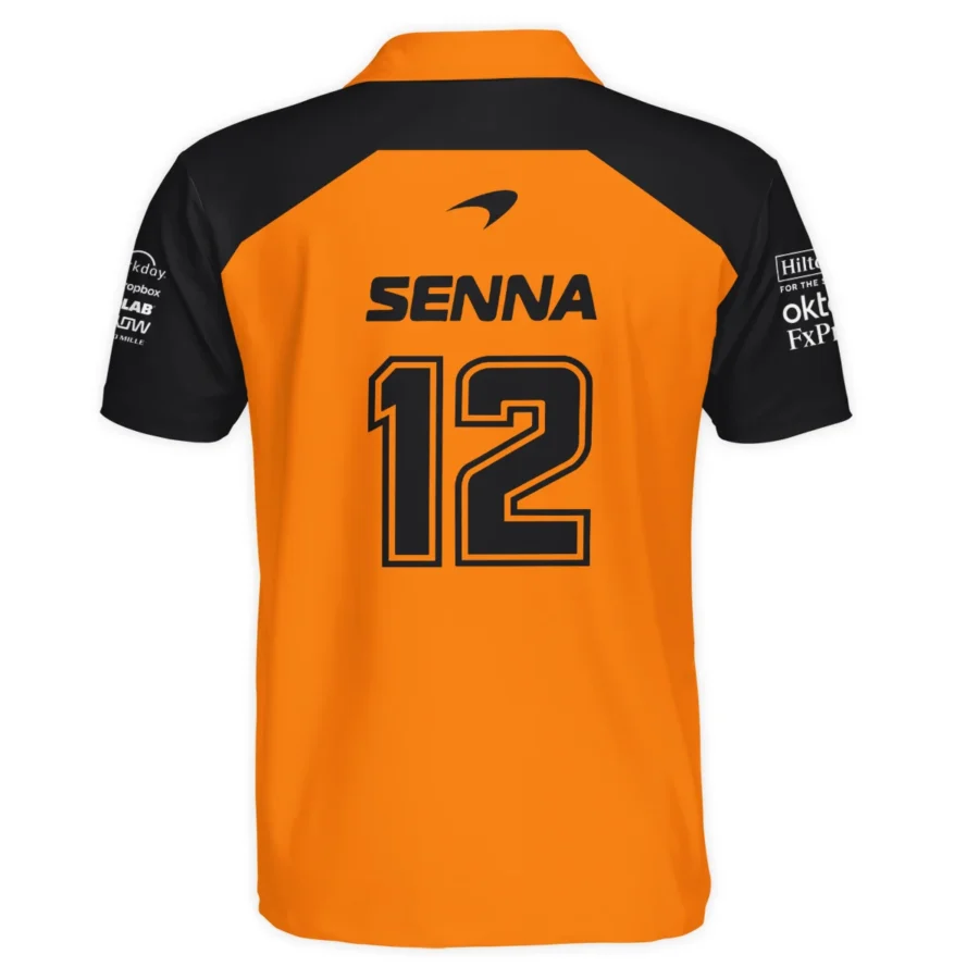 Ayrton Senna The Racing Legend McLaren F1 Exclusive Polo Shirt BLF16625A2PL
