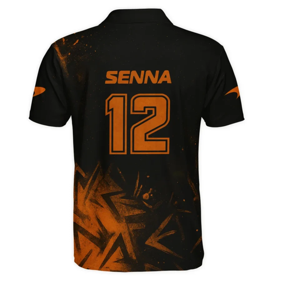 Ayrton Senna The Racing Legend McLaren F1 Exclusive Polo Shirt BLF16625A3PL