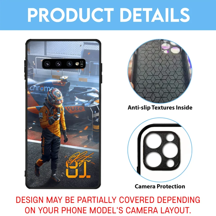 Oscar Piastri McLaren F1 Team Phone Case - Dustproof, Scratch & Shock Resistant - BLMCL2625A21