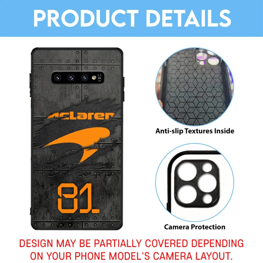 81 Oscar Piastri McLaren F1 Team Phone Case - Dustproof, Scratch & Shock Resistant - BLMCL2625A2OP