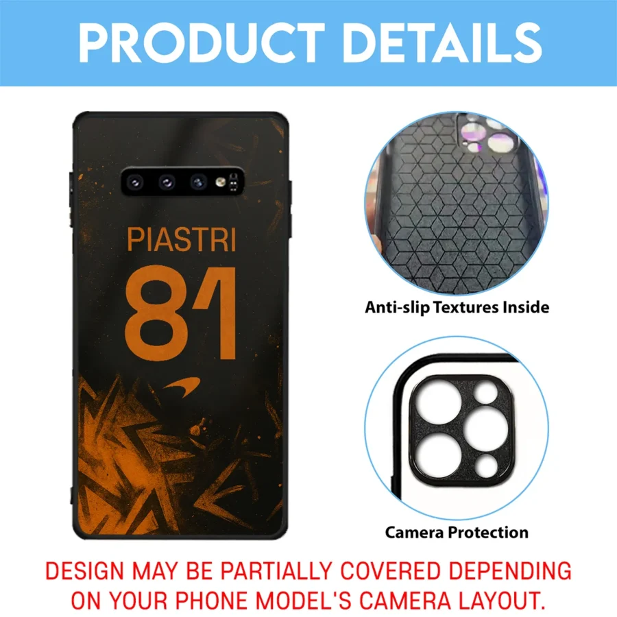 81 Oscar Piastri McLaren F1 Team Phone Case - Dustproof, Scratch & Shock Resistant - BLMCL2625A4OP