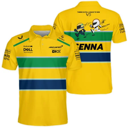Ayrton Senna The Racing Legend McLaren F1 Exclusive Polo Shirt BLF13625A1PL