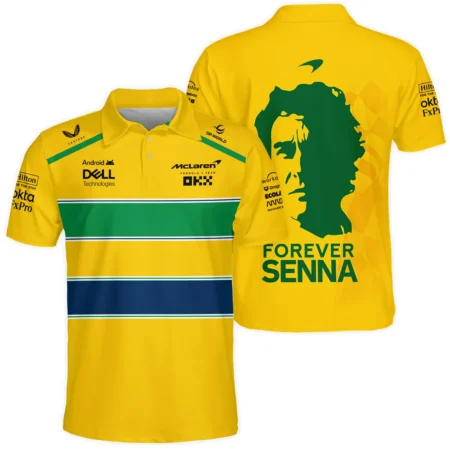 Forever Ayrton Senna McLaren F1 Exclusive Polo Shirt BLF13625A2PL