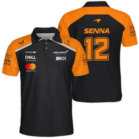 Ayrton Senna The Racing Legend McLaren F1 Exclusive Polo Shirt BLF16625A1PL