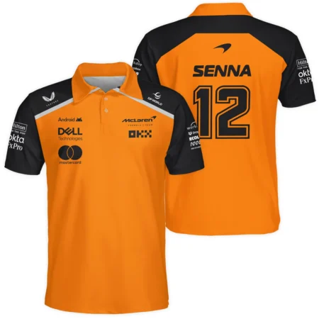 Ayrton Senna The Racing Legend McLaren F1 Exclusive Polo Shirt BLF16625A2PL