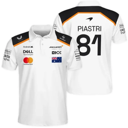 Oscar Piastri OP81 McLaren F1 Exclusive Polo Shirt BLF19625A3PL