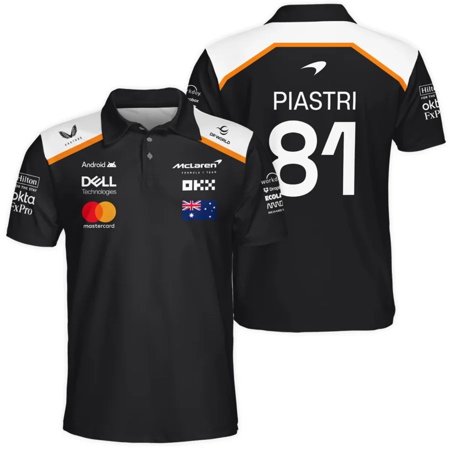 Oscar Piastri OP81 McLaren F1 Exclusive Polo Shirt BLF19625A4PL