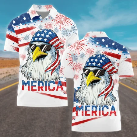4th of July Independence Day United States Exclusive Polo Shirt BLUSI080524A01PL
