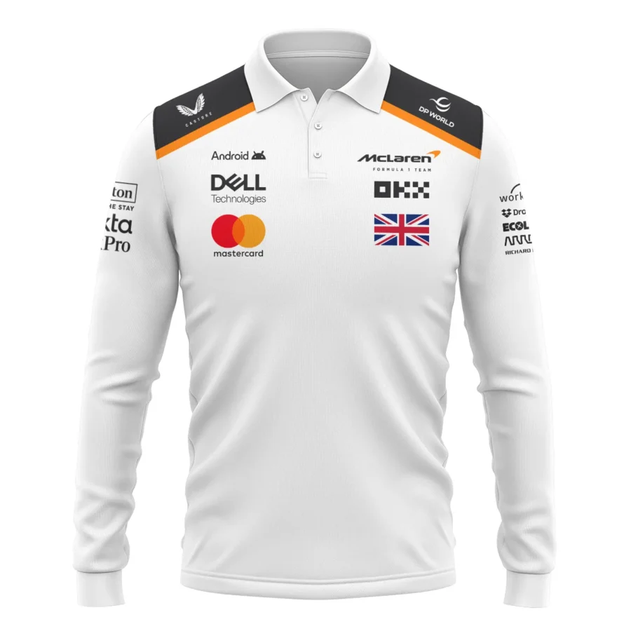 Lando Norris LN4 McLaren F1 Exclusive Long Polo Shirt BLF19625A1LPL