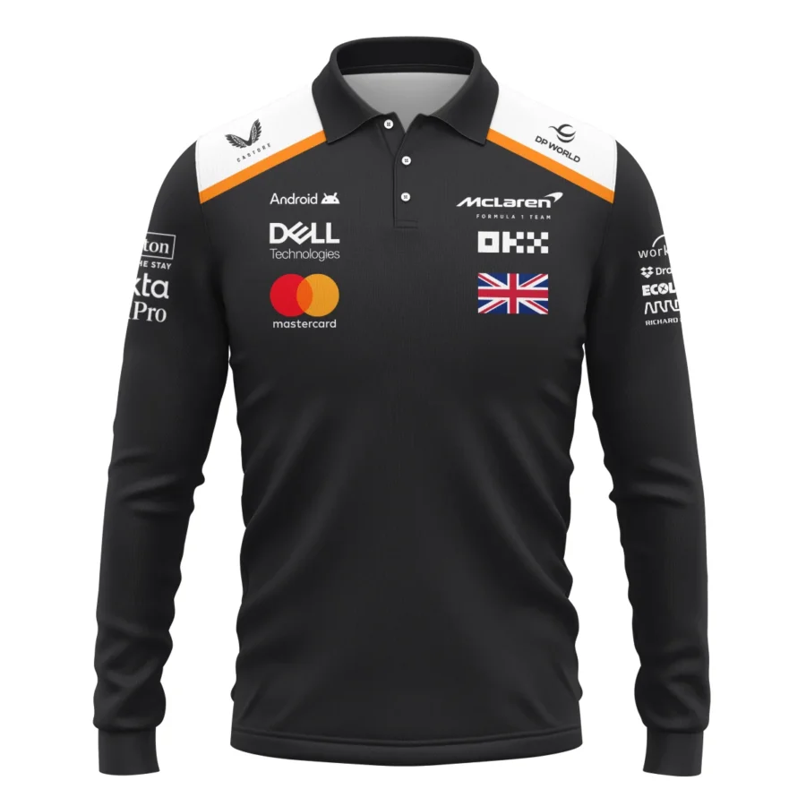 Lando Norris LN4 McLaren F1 Exclusive Long Polo Shirt BLF19625A2LPL