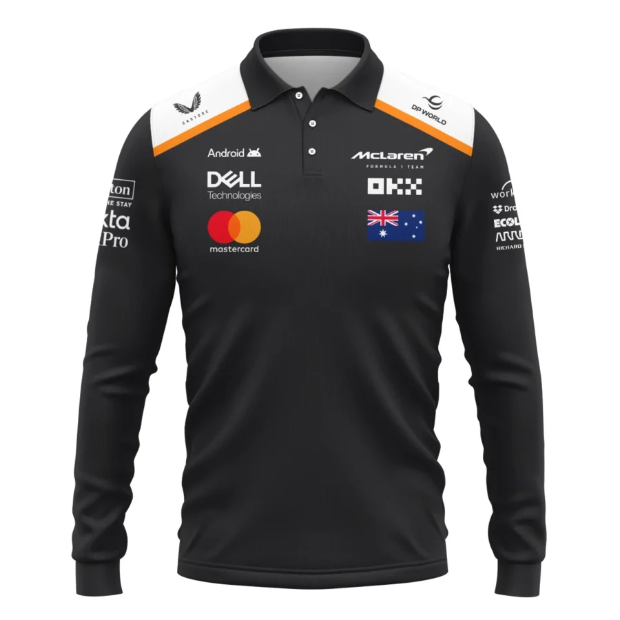 Oscar Piastri OP81 McLaren F1 Exclusive Long Polo Shirt BLF19625A4LPL